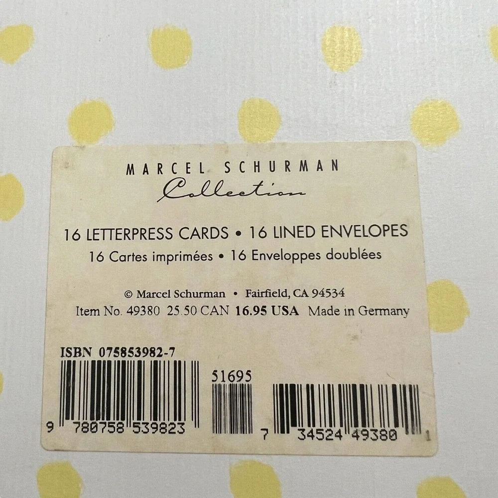 Marcel Schurman Letterpress Collection Blank Note Cards Ladies Shoe 12 sets